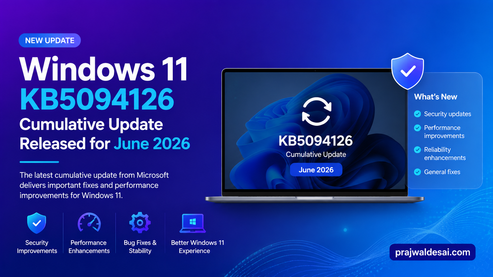 Windows 11 KB5094126 Cumulative Update Released