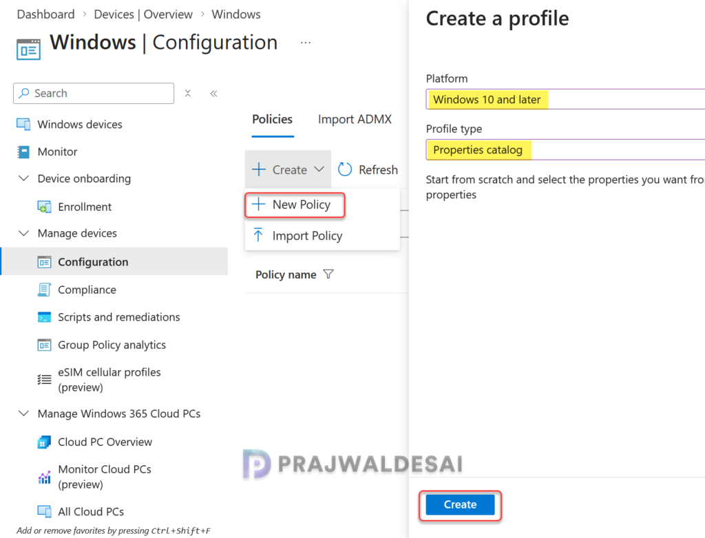 Create Intune Policy for collecting Windows registry data