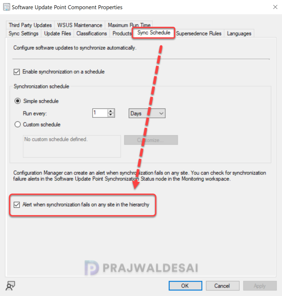 Generate SUP Sync Failure Alerts in your Hierarchy