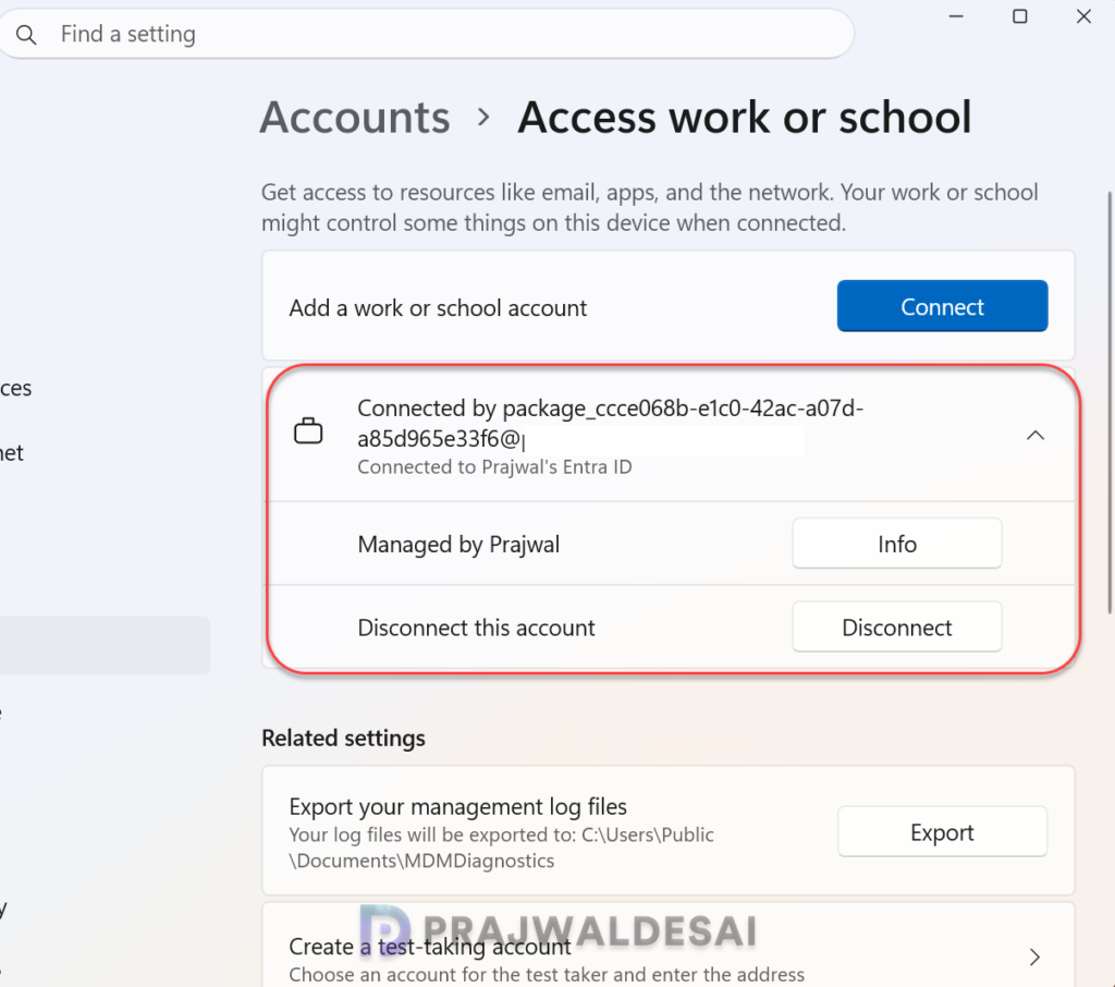 Confirm if devices was enrolled using provisioning package
