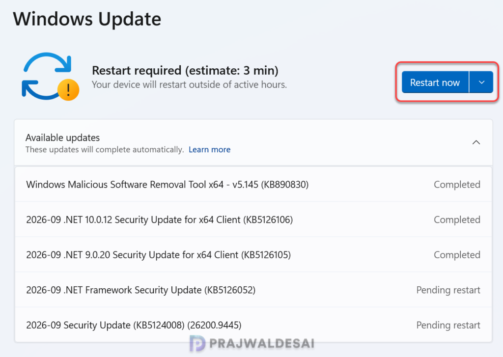 Install Windows 11 KB5124008 Cumulative Update