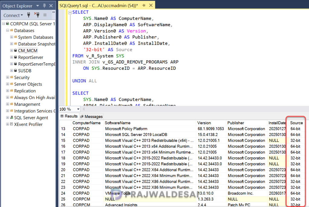 List 32-bit and 64-bit Softwares from Add or Remove Programs