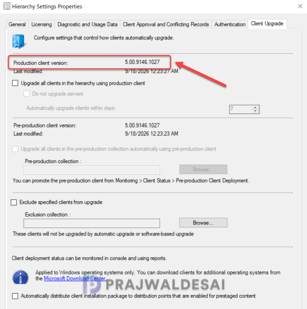 SCCM KB39398030 hotfix client upgrade