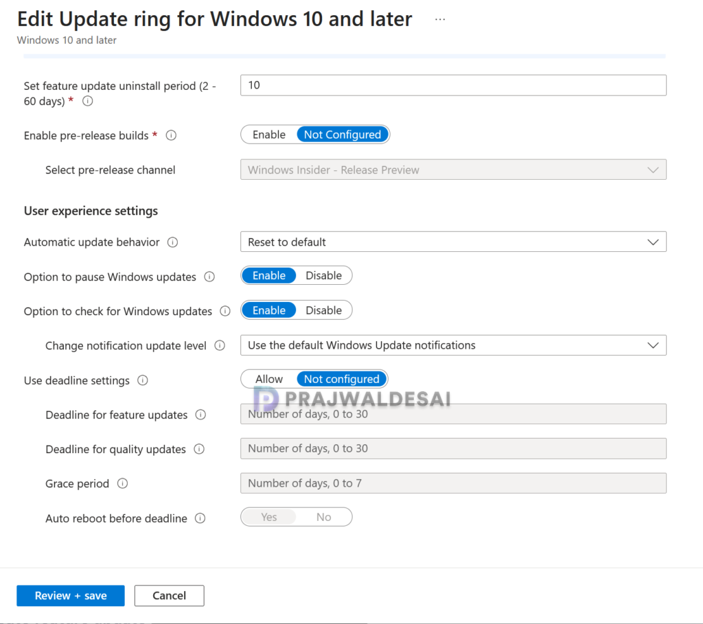 Windows Update Rings Policy for Windows 11 26H2 deployment