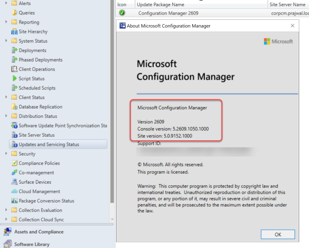 Verify Configuration Manager 2609 Upgrade