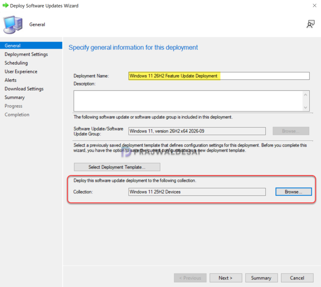 Deploy Windows 11 26H2 update using SCCM
