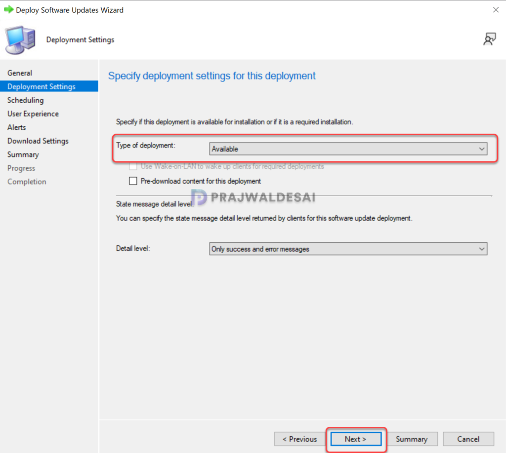 Deployment Settings for Windows 11 26H2 Update