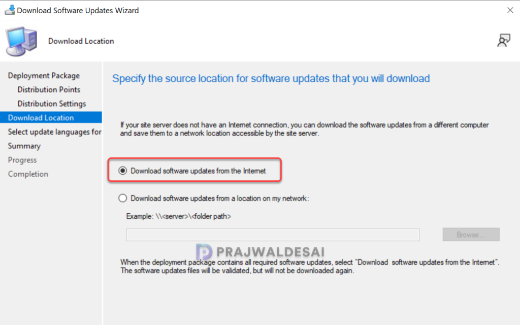 Specify Download Location for 26H2 Updates